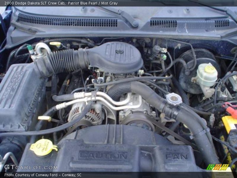 Patriot Blue Pearl / Mist Gray 2000 Dodge Dakota SLT Crew Cab