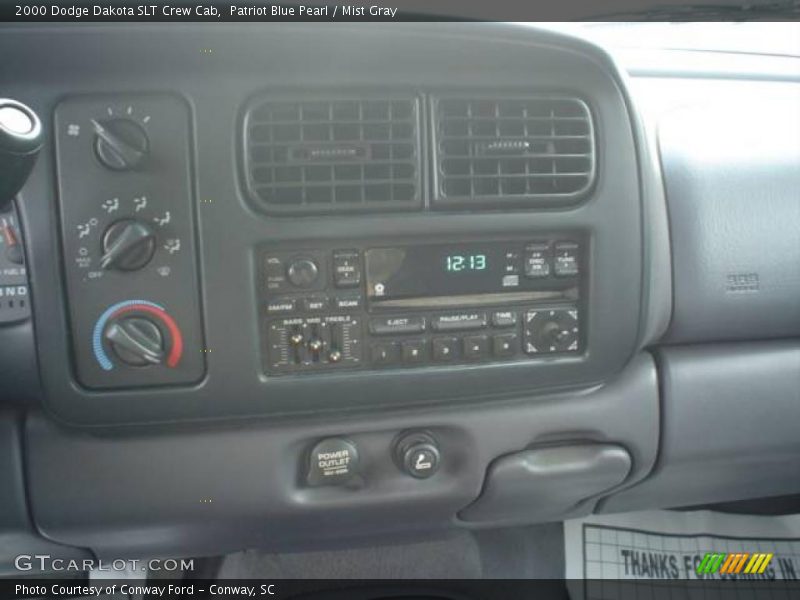 Patriot Blue Pearl / Mist Gray 2000 Dodge Dakota SLT Crew Cab