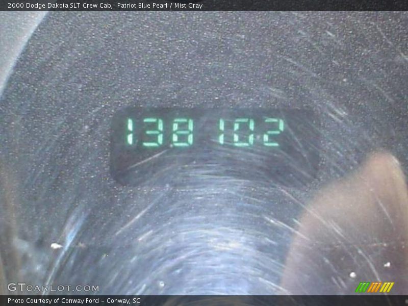 Patriot Blue Pearl / Mist Gray 2000 Dodge Dakota SLT Crew Cab