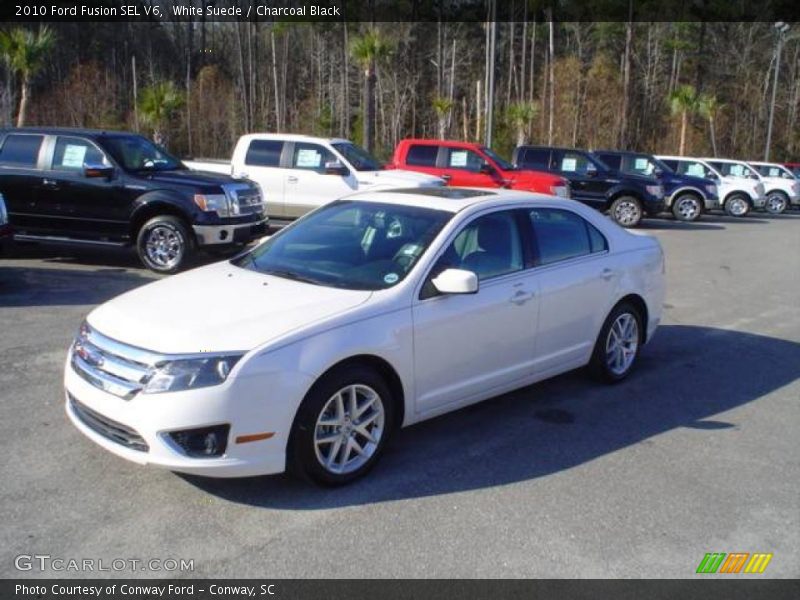 White Suede / Charcoal Black 2010 Ford Fusion SEL V6