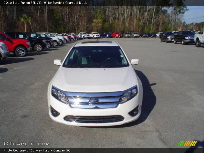 White Suede / Charcoal Black 2010 Ford Fusion SEL V6