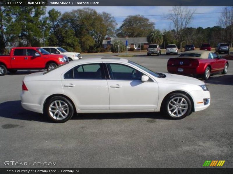 White Suede / Charcoal Black 2010 Ford Fusion SEL V6