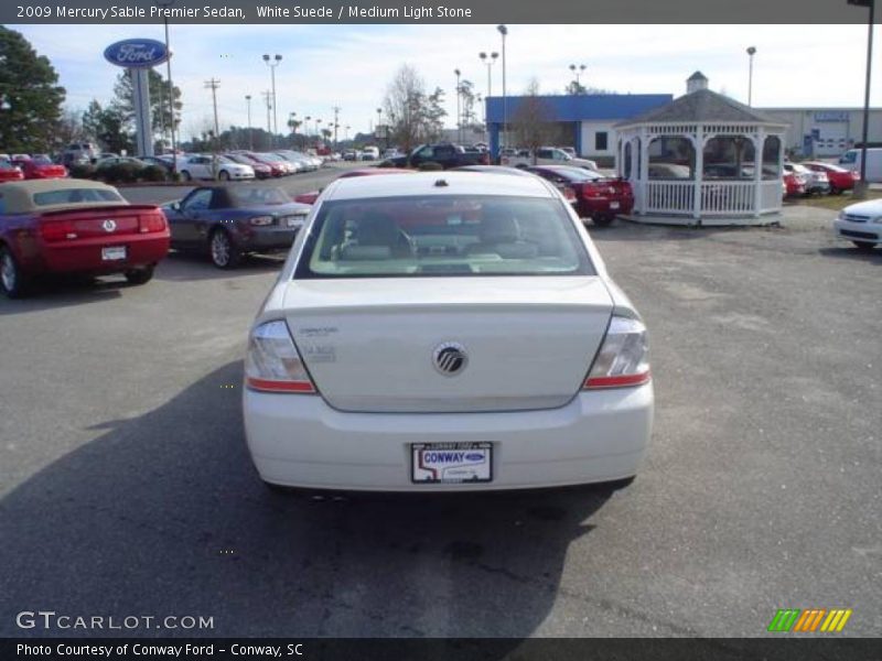 White Suede / Medium Light Stone 2009 Mercury Sable Premier Sedan