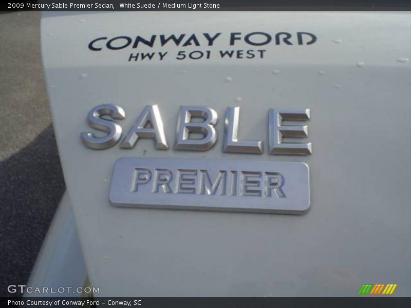 White Suede / Medium Light Stone 2009 Mercury Sable Premier Sedan