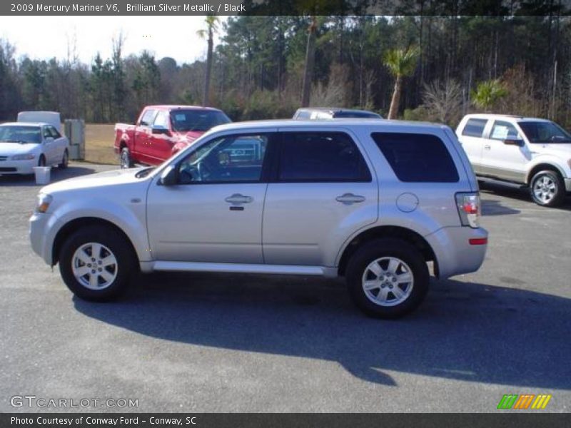 Brilliant Silver Metallic / Black 2009 Mercury Mariner V6