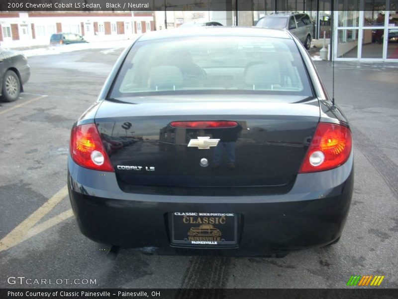 Black / Neutral 2006 Chevrolet Cobalt LS Sedan