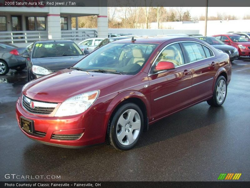 Red Jewel / Tan 2008 Saturn Aura XE