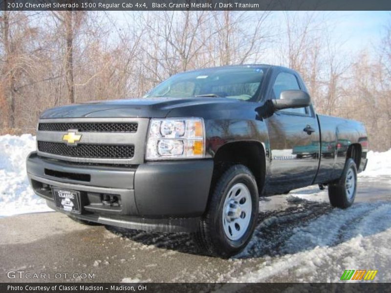 Black Granite Metallic / Dark Titanium 2010 Chevrolet Silverado 1500 Regular Cab 4x4
