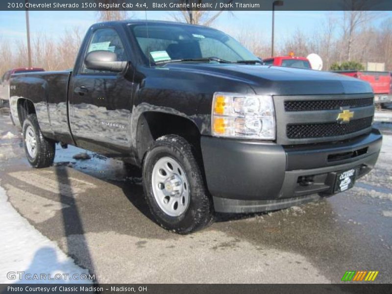 Black Granite Metallic / Dark Titanium 2010 Chevrolet Silverado 1500 Regular Cab 4x4