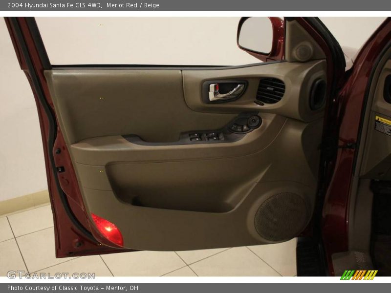 Merlot Red / Beige 2004 Hyundai Santa Fe GLS 4WD