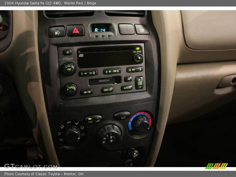 Merlot Red / Beige 2004 Hyundai Santa Fe GLS 4WD