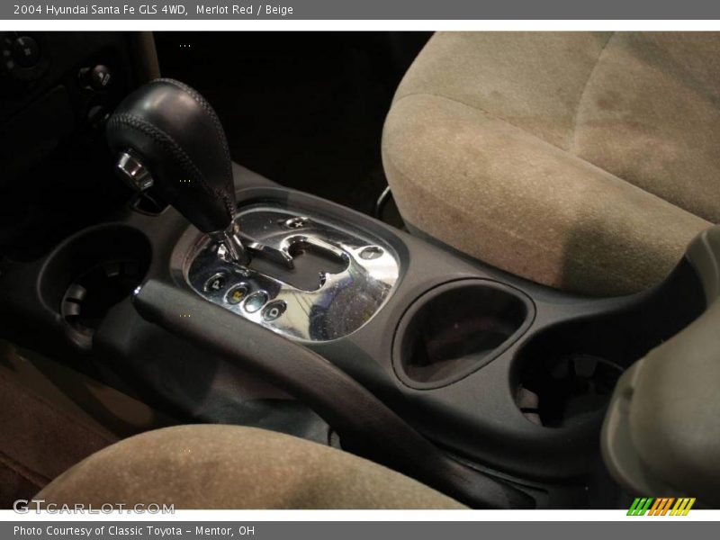 Merlot Red / Beige 2004 Hyundai Santa Fe GLS 4WD