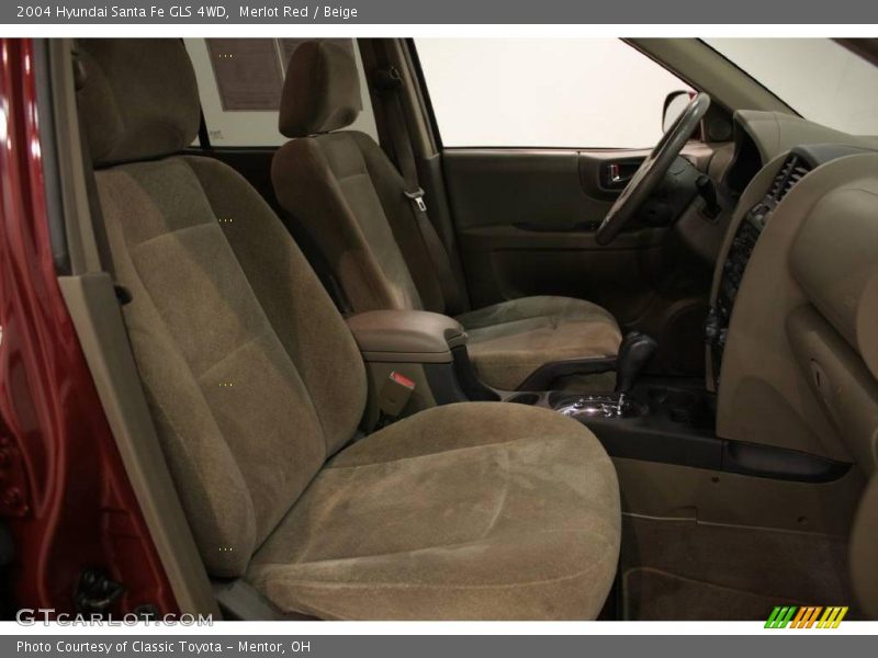 Merlot Red / Beige 2004 Hyundai Santa Fe GLS 4WD