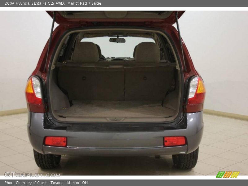 Merlot Red / Beige 2004 Hyundai Santa Fe GLS 4WD