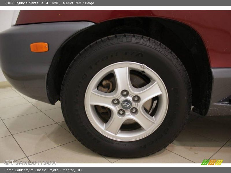 Merlot Red / Beige 2004 Hyundai Santa Fe GLS 4WD