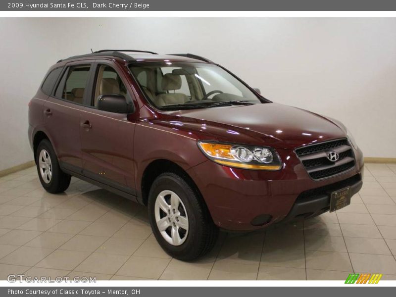 Dark Cherry / Beige 2009 Hyundai Santa Fe GLS