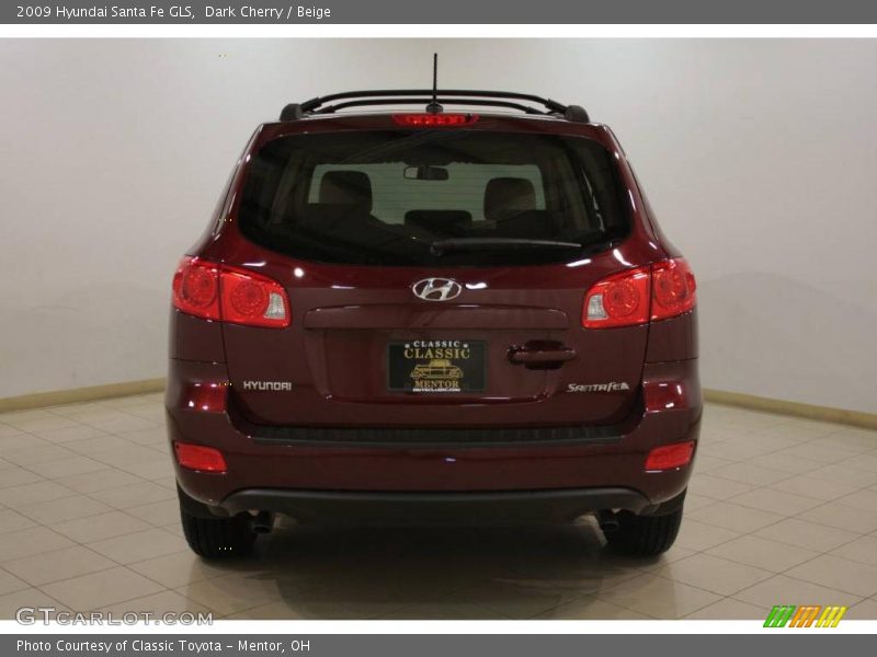 Dark Cherry / Beige 2009 Hyundai Santa Fe GLS