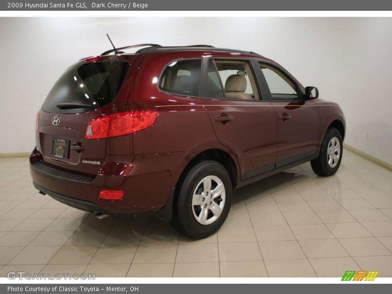 Dark Cherry / Beige 2009 Hyundai Santa Fe GLS