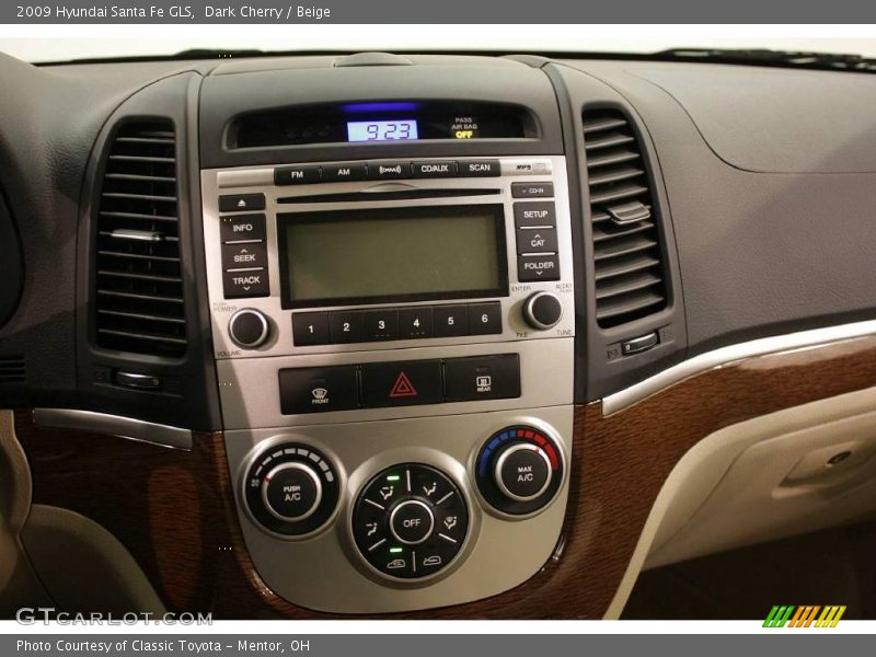 Dark Cherry / Beige 2009 Hyundai Santa Fe GLS