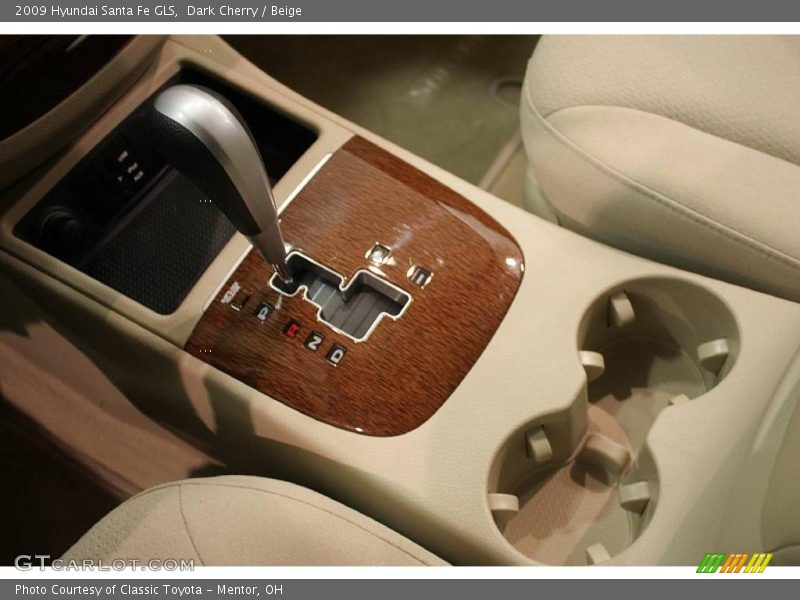 Dark Cherry / Beige 2009 Hyundai Santa Fe GLS