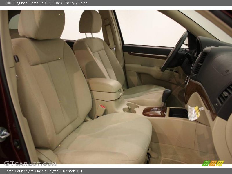 Dark Cherry / Beige 2009 Hyundai Santa Fe GLS
