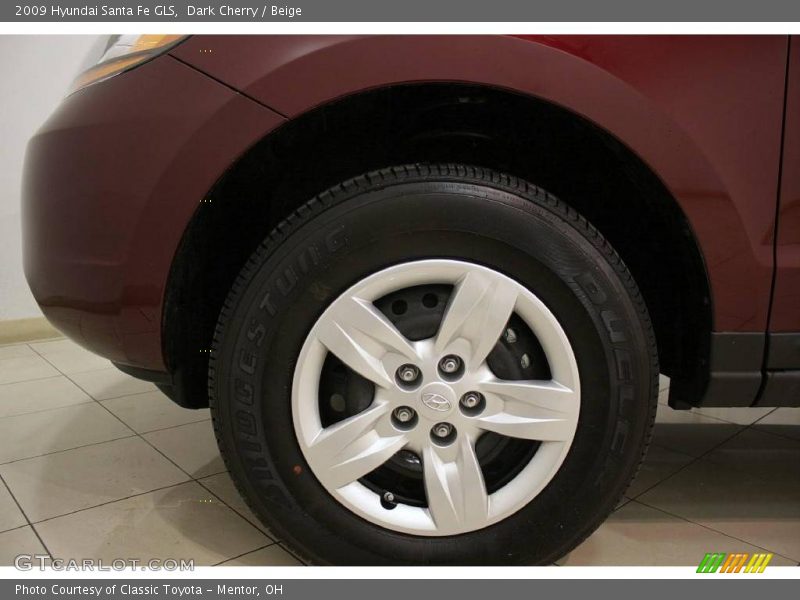 Dark Cherry / Beige 2009 Hyundai Santa Fe GLS