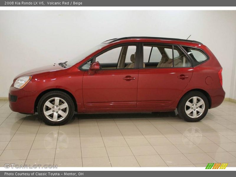 Volcanic Red / Beige 2008 Kia Rondo LX V6