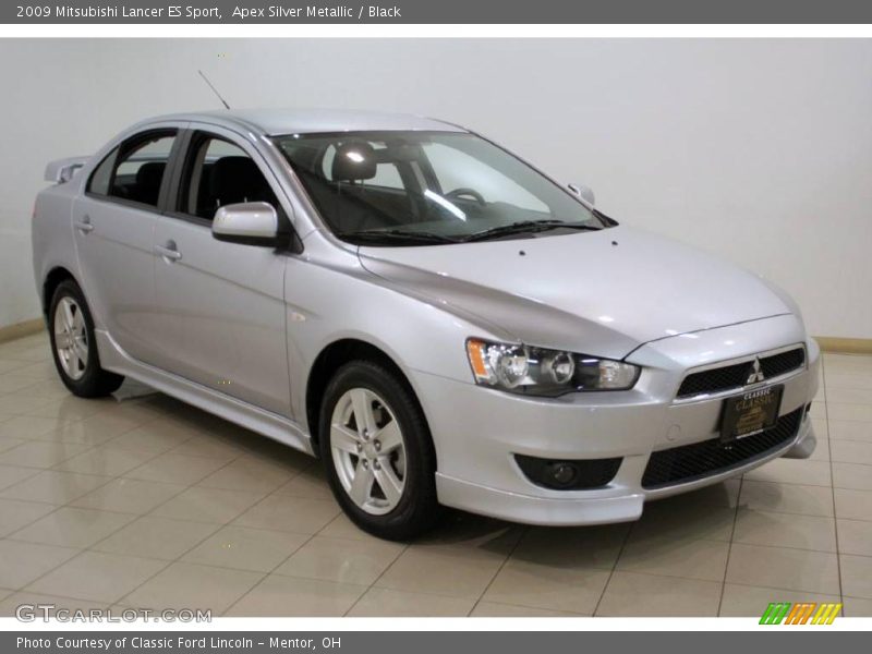 Apex Silver Metallic / Black 2009 Mitsubishi Lancer ES Sport