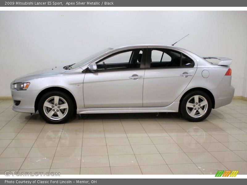 Apex Silver Metallic / Black 2009 Mitsubishi Lancer ES Sport