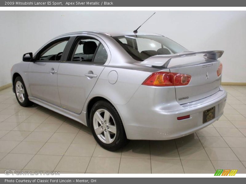 Apex Silver Metallic / Black 2009 Mitsubishi Lancer ES Sport