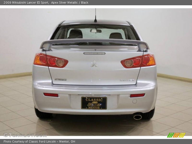 Apex Silver Metallic / Black 2009 Mitsubishi Lancer ES Sport
