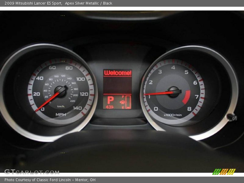 Apex Silver Metallic / Black 2009 Mitsubishi Lancer ES Sport