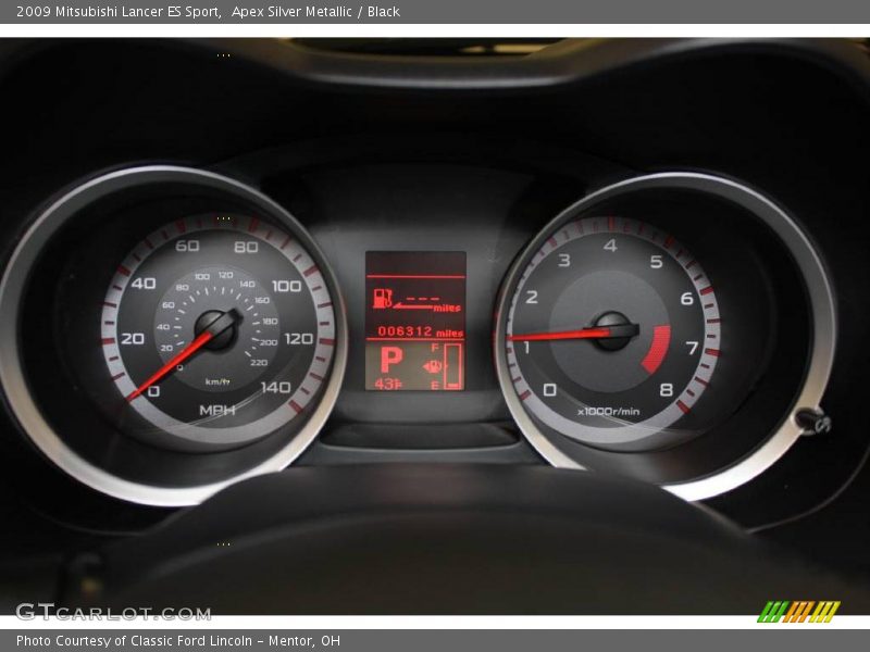 Apex Silver Metallic / Black 2009 Mitsubishi Lancer ES Sport