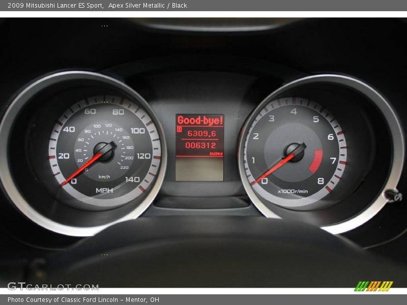 Apex Silver Metallic / Black 2009 Mitsubishi Lancer ES Sport