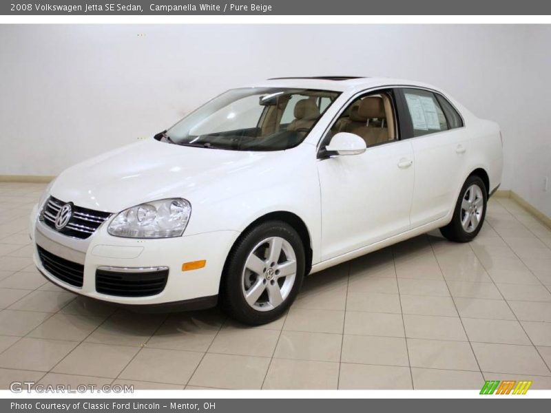 Campanella White / Pure Beige 2008 Volkswagen Jetta SE Sedan