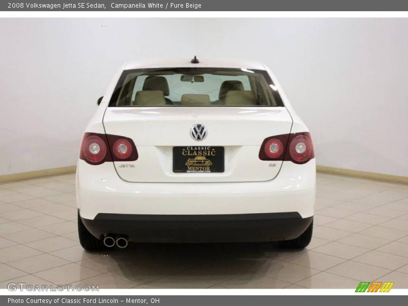 Campanella White / Pure Beige 2008 Volkswagen Jetta SE Sedan