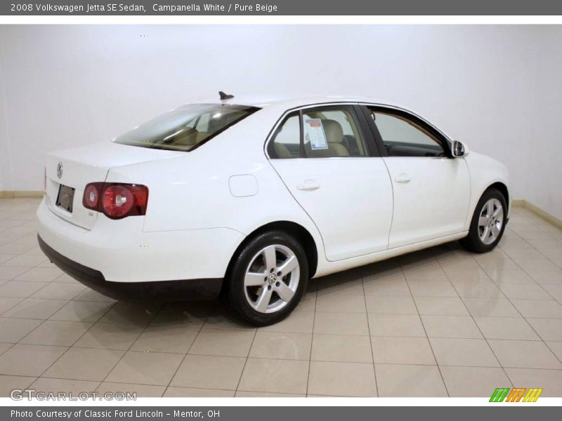 Campanella White / Pure Beige 2008 Volkswagen Jetta SE Sedan