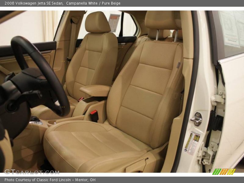 Campanella White / Pure Beige 2008 Volkswagen Jetta SE Sedan