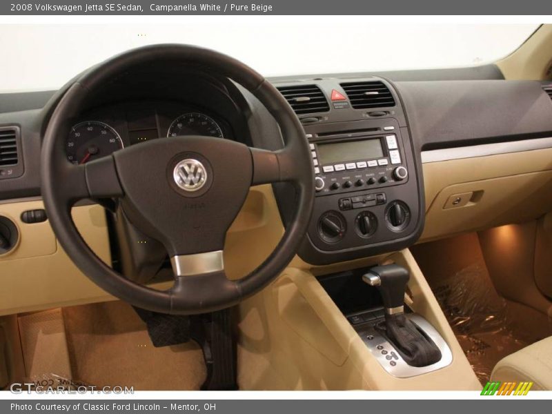 Campanella White / Pure Beige 2008 Volkswagen Jetta SE Sedan