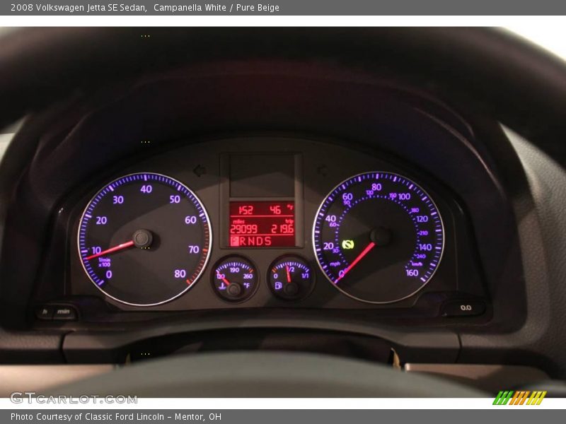 Campanella White / Pure Beige 2008 Volkswagen Jetta SE Sedan