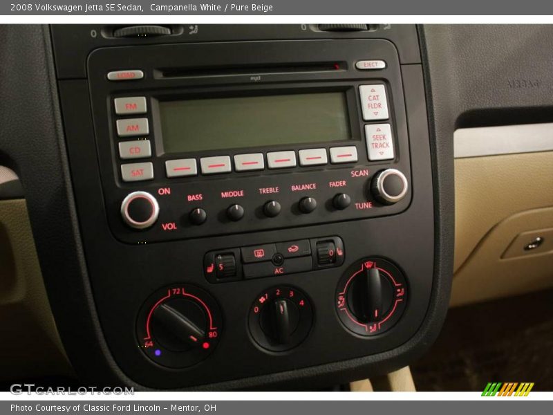 Campanella White / Pure Beige 2008 Volkswagen Jetta SE Sedan