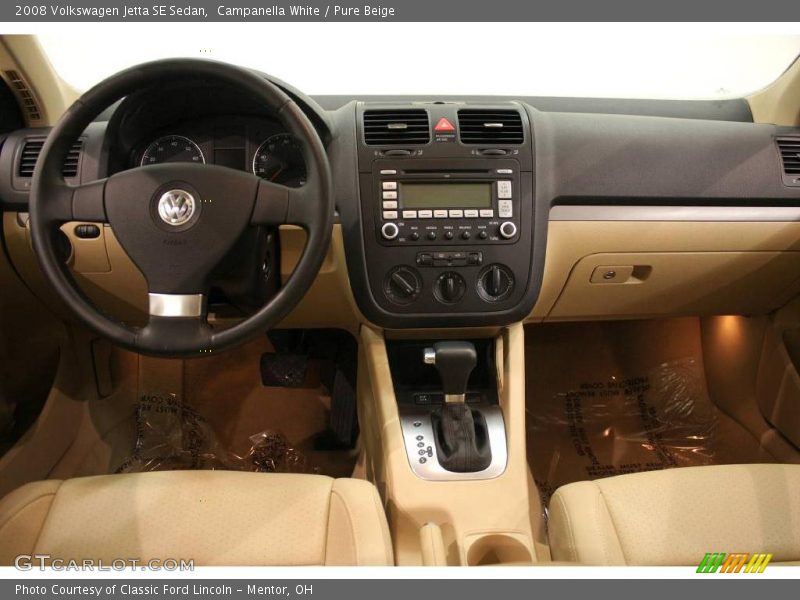 Campanella White / Pure Beige 2008 Volkswagen Jetta SE Sedan