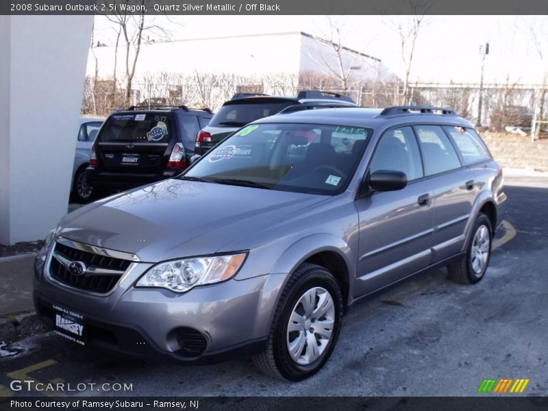 Quartz Silver Metallic / Off Black 2008 Subaru Outback 2.5i Wagon