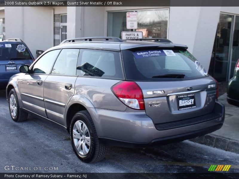 Quartz Silver Metallic / Off Black 2008 Subaru Outback 2.5i Wagon