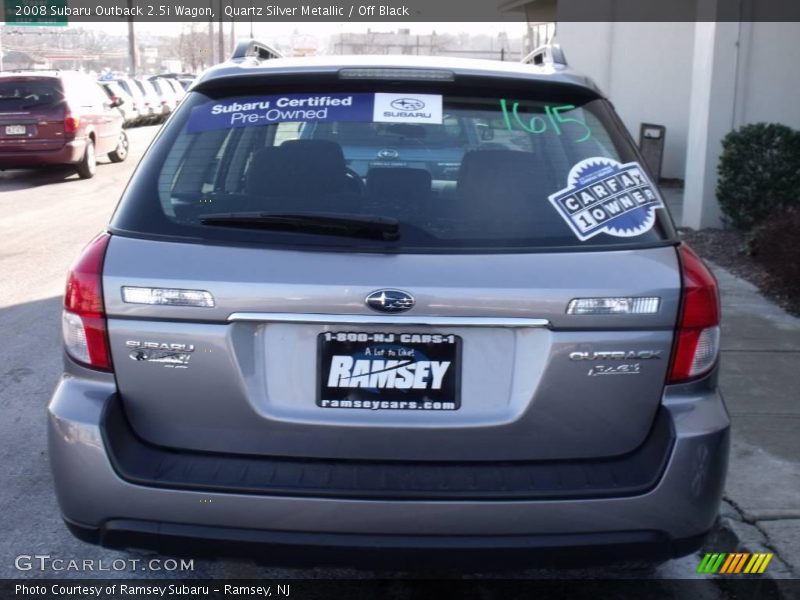 Quartz Silver Metallic / Off Black 2008 Subaru Outback 2.5i Wagon