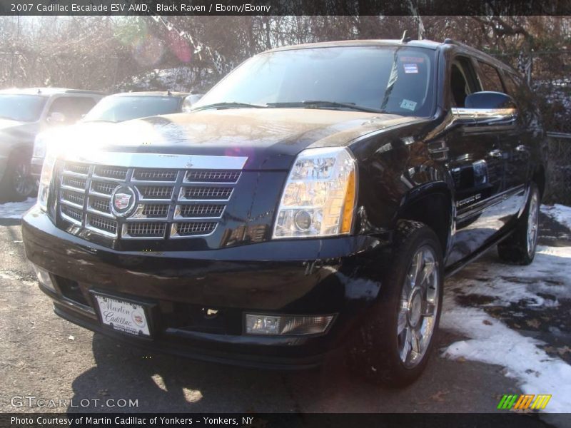 Black Raven / Ebony/Ebony 2007 Cadillac Escalade ESV AWD