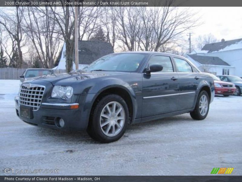 Steel Blue Metallic / Dark Khaki/Light Graystone 2008 Chrysler 300 Limited AWD