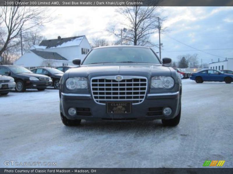 Steel Blue Metallic / Dark Khaki/Light Graystone 2008 Chrysler 300 Limited AWD