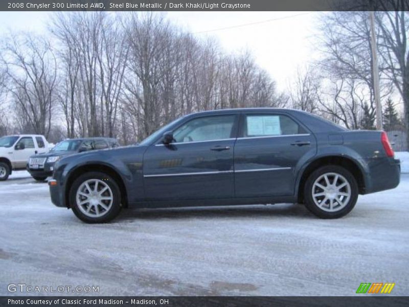 Steel Blue Metallic / Dark Khaki/Light Graystone 2008 Chrysler 300 Limited AWD