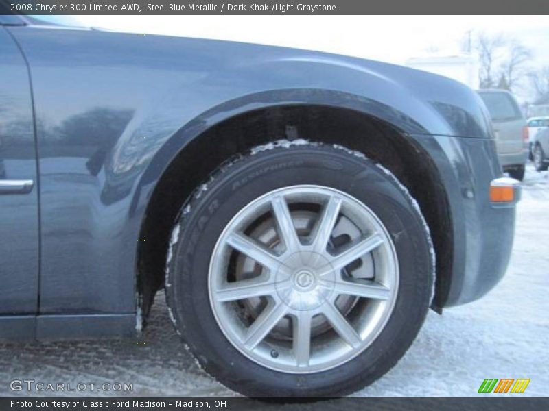 Steel Blue Metallic / Dark Khaki/Light Graystone 2008 Chrysler 300 Limited AWD